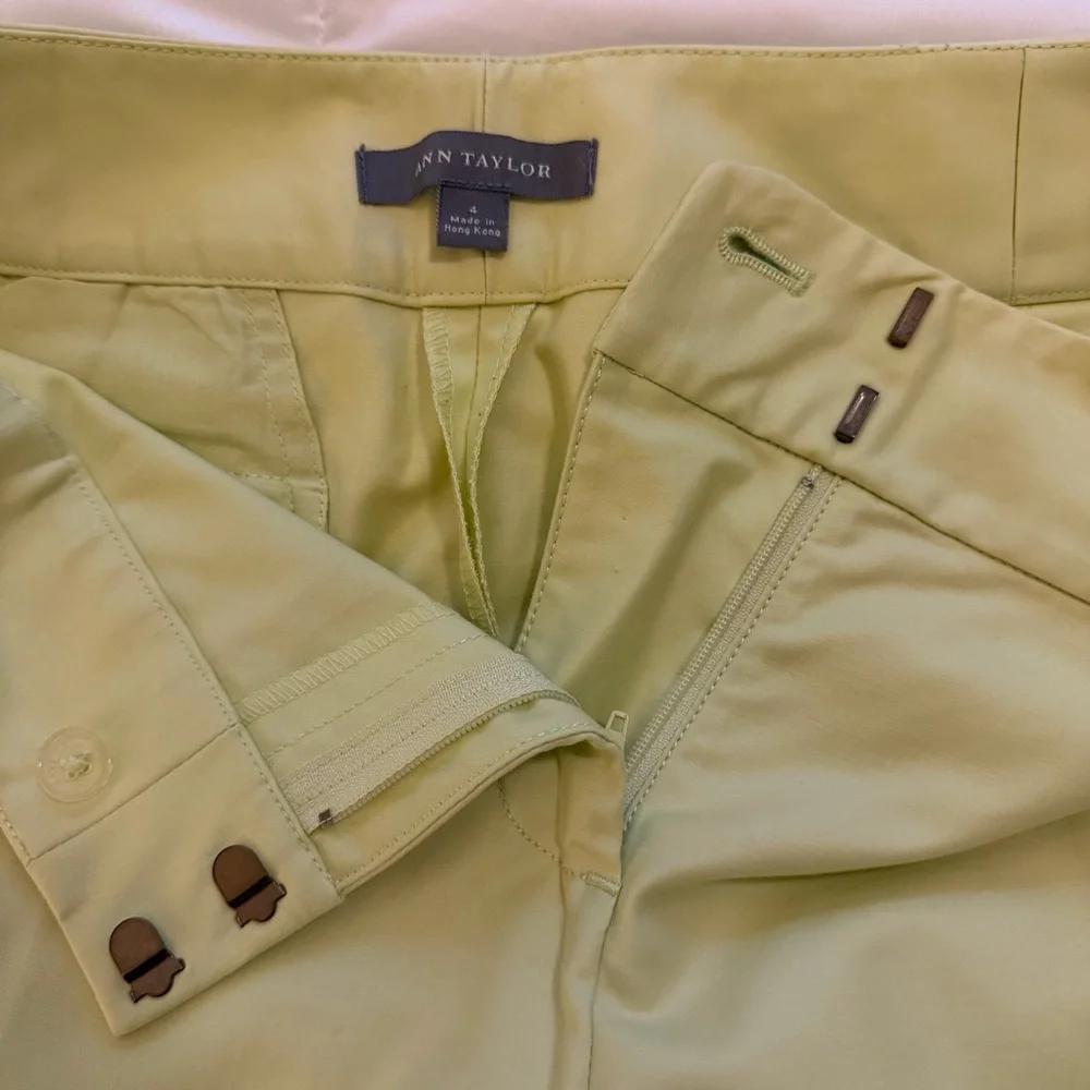 Ann Taylor Lime Straight Leg Pants - Picture 4 of 9